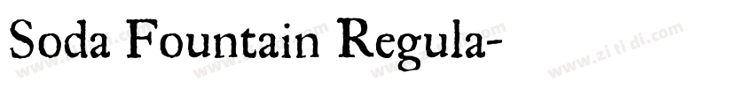 Soda Fountain Regula字体转换